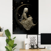 FD2 Enchanted 7 Crescent Moon Goddess Poster (Bureau à domicile)