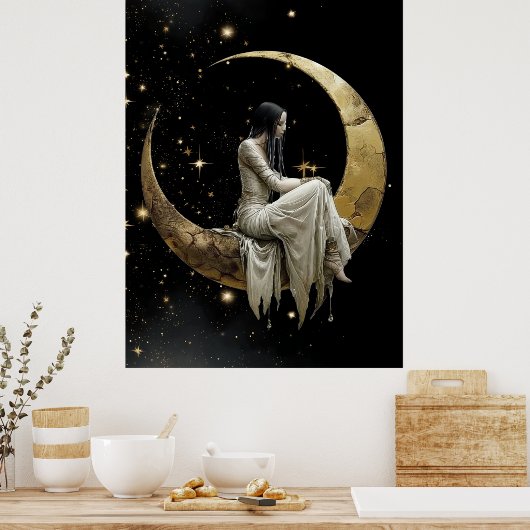 FD2 Enchanted 9 Crescent Moon Goddess Poster (Cuisine)