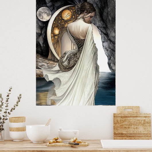 FD2 Enchanted Crescent Moon Goddess 14 Poster (Keuken)