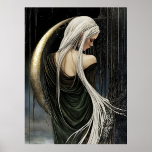 FD2 Enchanted Crescent Moon Goddess 15 Affiche