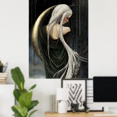 FD2 Enchanted Crescent Moon Goddess  15  Poster (Bureau à domicile)
