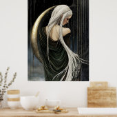 FD2 Enchanted Crescent Moon Goddess  15  Poster (Cuisine)