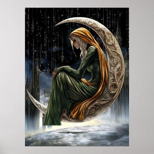 FD2 Enchanted Crescent Moon Goddess 18 Affiche (Devant)