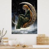 FD2 Enchanted Crescent Moon Goddess 18 Affiche (Cuisine)