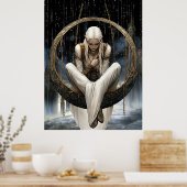 FD2 Enchanted Crescent Moon Goddess  19  Poster (Cuisine)