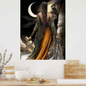FD2 Enchanted Crescent Moon Goddess 20 Poster (Cuisine)