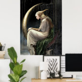 FD2 Enchanted Crescent Moon Goddess  21  Poster (Bureau à domicile)