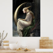 FD2 Enchanted Crescent Moon Goddess  21  Poster (Cuisine)