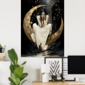 FD2 Enchanted Crescent Moon Goddess  25  Poster (Bureau à domicile)