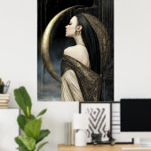 FD2 Enchanted Crescent Moon Goddess 26 Affiche (Bureau à domicile)