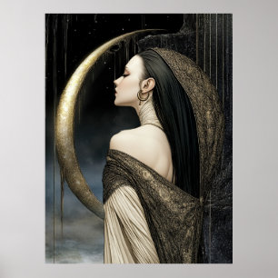 FD2 Enchanted Crescent Moon Goddess 26 Affiche