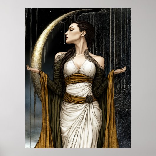 FD2 Enchanted Crescent Moon Goddess 28 Affiche (Devant)