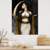 FD2 Enchanted Crescent Moon Goddess 28 Affiche (Cuisine)