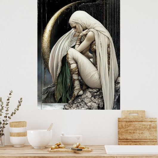 FD2 Enchanted Crescent Moon Goddess 29 Poster (Keuken)