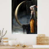 FD2 Enchanted Crescent Moon Goddess  30  Affiche (Cuisine)