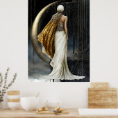 FD2 Enchanted Crescent Moon Goddess 33 Poster (Cuisine)