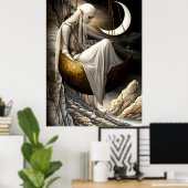 FD2 Enchanted Crescent Moon Goddess 35 Poster (Thuiskantoor)