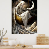 FD2 Enchanted Crescent Moon Goddess 35 Poster (Keuken)