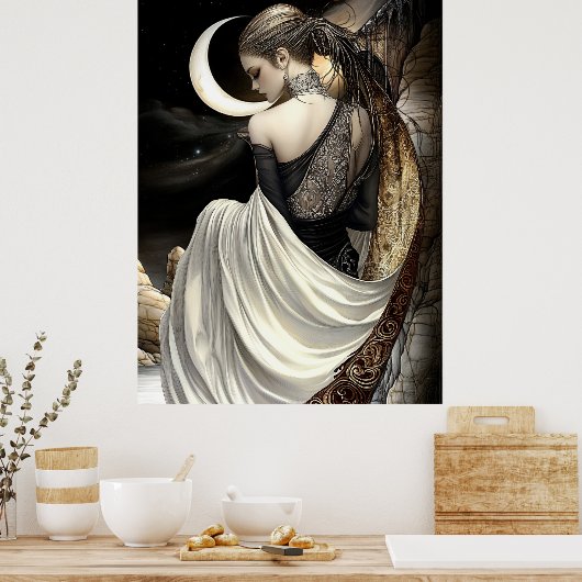 FD2 Enchanted Crescent Moon Goddess 8 Poster (Keuken)