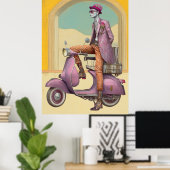 FD2 Koffer Boho Reizend MAN SCOOTER 23 Poster (Thuiskantoor)