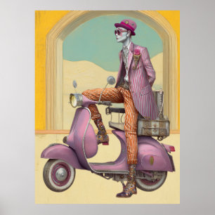 FD2 Koffer Boho Reizend MAN SCOOTER 23 Poster