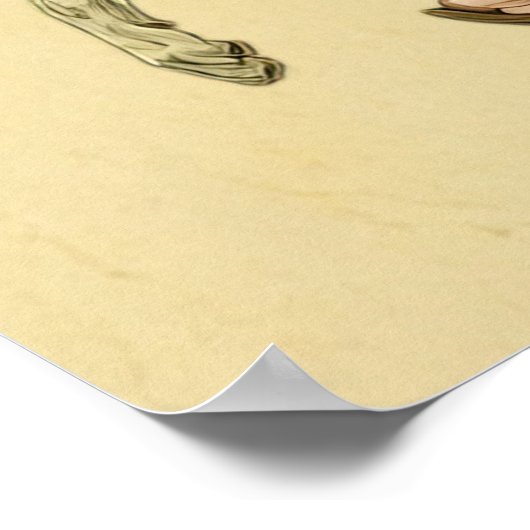 FD2 Koffer Kleurrijke Boho MAN Hond 33 Poster (Hoek)