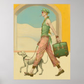 FD2 Koffer Kleurrijke Boho MAN Hond 33 Poster (Voorkant)