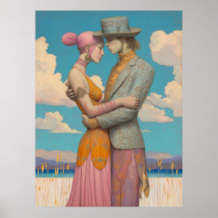 *~* FD2 Retro Love Romantische Boho Paar 20 Poster
