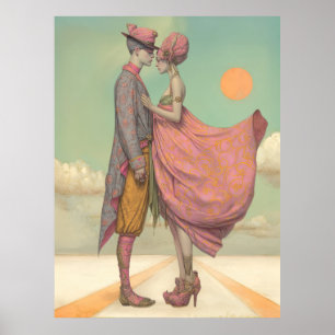 *~* FD2 Retro Love Romantische Boho Paar 21 Poster