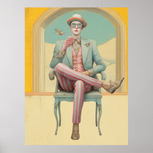 *~* FD2 Stijlvolle Young Boho MAN Cocktail 27 Poster