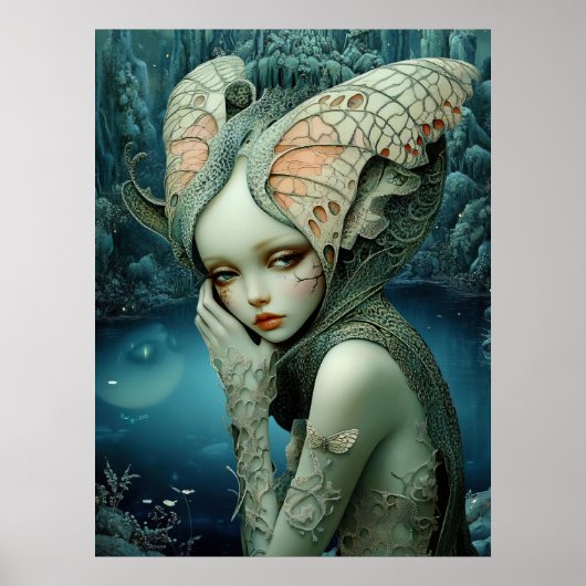 *~* FD3 12 Enchanting Forest Nymph Fantasy Poster (Voorkant)