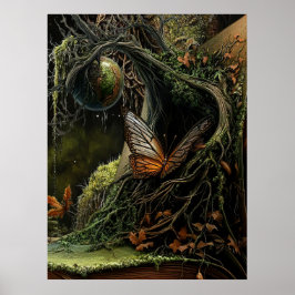 *~* FD3 32 Hemelse Aarde Mystieke Vlinder Poster