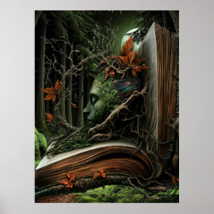 *~* FD3 33 VROUW GEZICHT Surreal Keeper Protector Poster