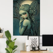 * FD3 Magical Forest Nymph Fantasy 14 Poster (Thuiskantoor)