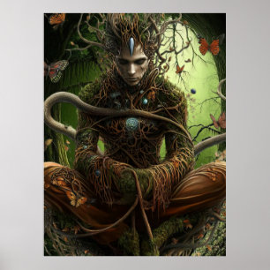 *~* FD3 Spiritueel Bos VROUW Earth Keeper 15 Poster