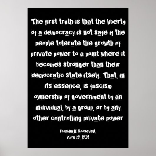 FDR — Corporate America Poster (Voorkant)
