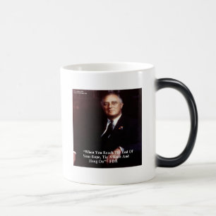 FDR & Hou het touw vast Citaat Magische Mok