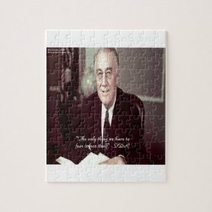FDR & Niets om bang voor te zijn citaat Legpuzzel