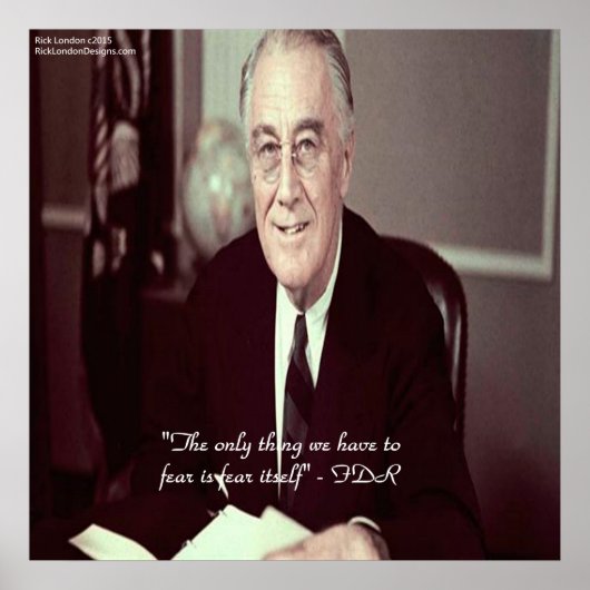 FDR & Nothing To Fear Citation Poster (Devant)