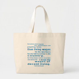 FDR op lonen Grote Tote Bag