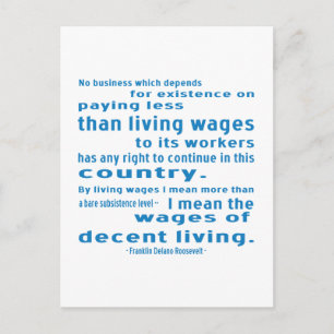 FDR over lonen Briefkaart