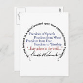 FDR Vier Vrijheden Briefkaart (Voorkant / Achterkant)