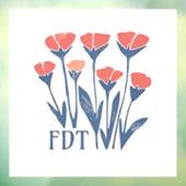 FDT Bloemenguirlande Subtiel Vrouwelijk Boho Anti- Raamsticker (Vel 3)