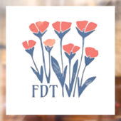 FDT Bloemenguirlande Subtiel Vrouwelijk Boho Anti- Raamsticker (Vel 2)