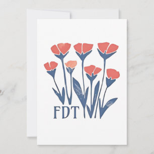 FDT Bloemenkrans Subtiele Vrouwelijke Boho Anti-Tr Feestdagenkaart
