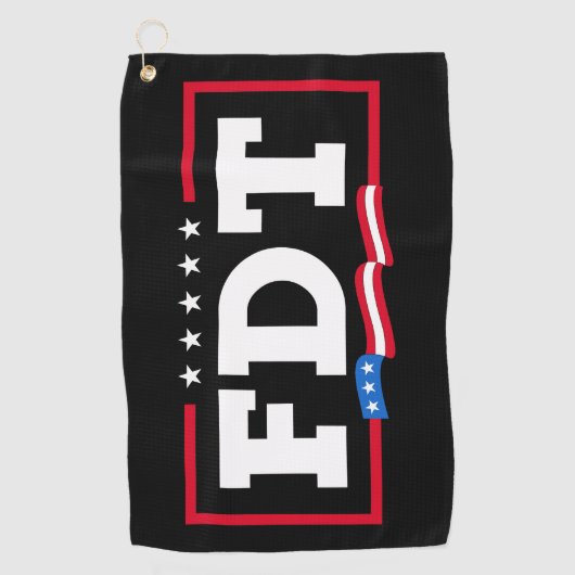 FDT Grappig Anti-Trump No-Trump Golfhanddoek (Voorkant)
