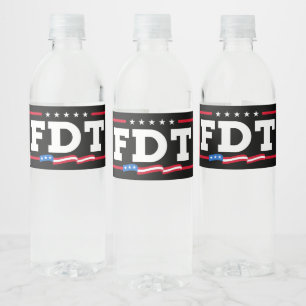 FDT Grappig Anti-Trump No-Trump Waterfles Etiket