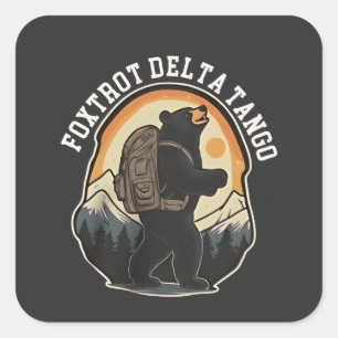 FDT Resist Beer Foxtrot Delta Tango Vierkante Sticker