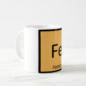 Fe - Fret Chemie Periodiek Systeem Element Koffiemok (Voorkant links)