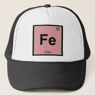 Fe - IJzerchemie Periodieke Tabel Symbool Element Trucker Pet
